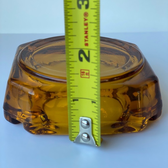 Vintage Amber Glass Ashtray - Picture 6 of 6